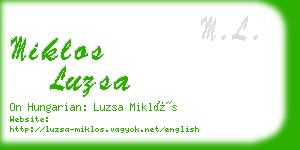 miklos luzsa business card